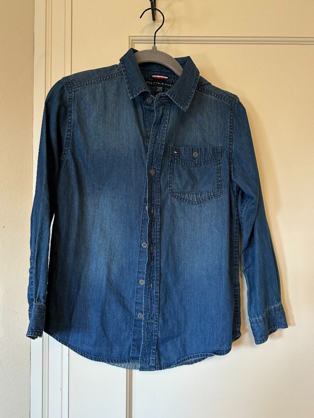 Tommy Hilfiger Boys Denim Shirt, Kids M (12/14)